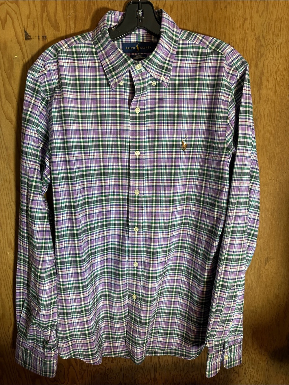 Ralph Lauren Purple & Green Plaid Button-Down Shirt